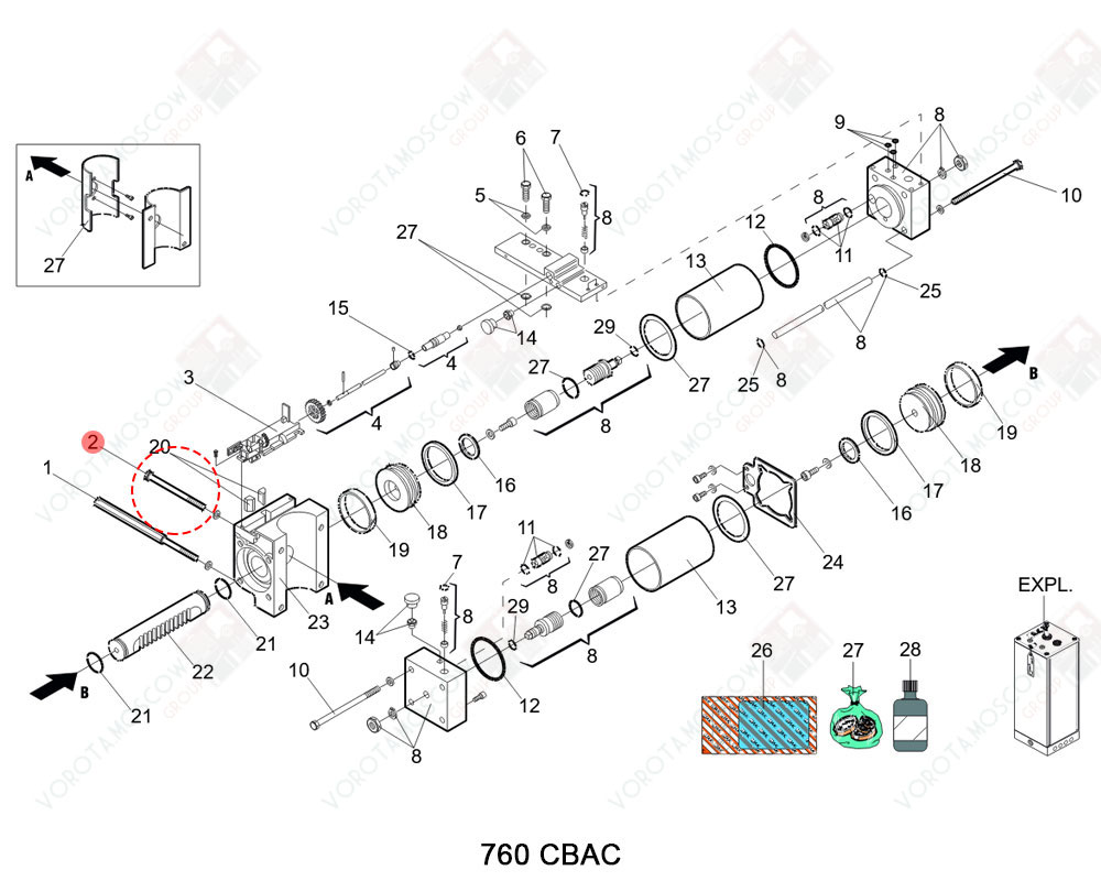 FAAC Запчасть MOUNTING BOLT 760, 7011345