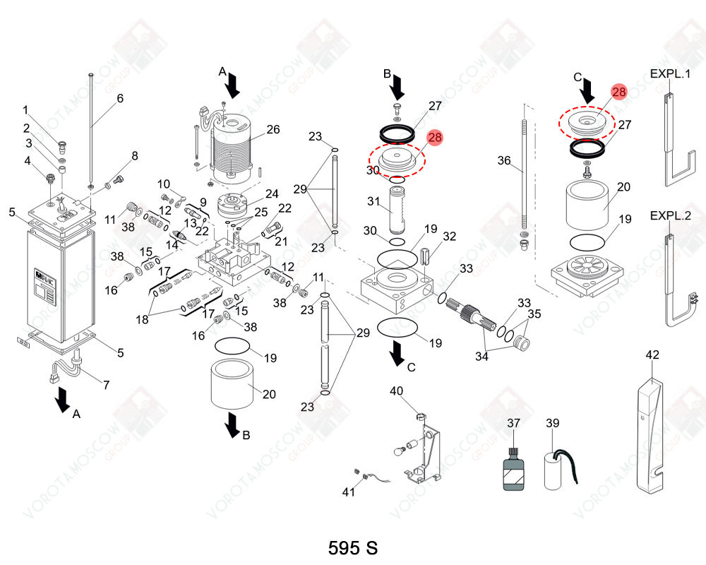 FAAC Запчасть 593 PISTON, 7350295