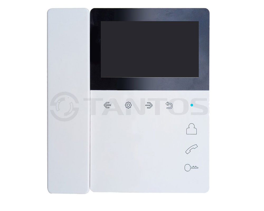 TANTOS Монитор видеодомофона цветной, TFT LCD 4,3" с трубкой на магните, Elly-S с трубкой