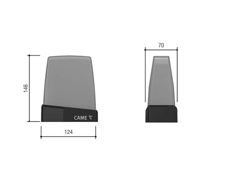 CAME KRX1FXSO Светодиодная сигнальная лампа с оранжевым плафоном, 24/230 В, 806LA-0010