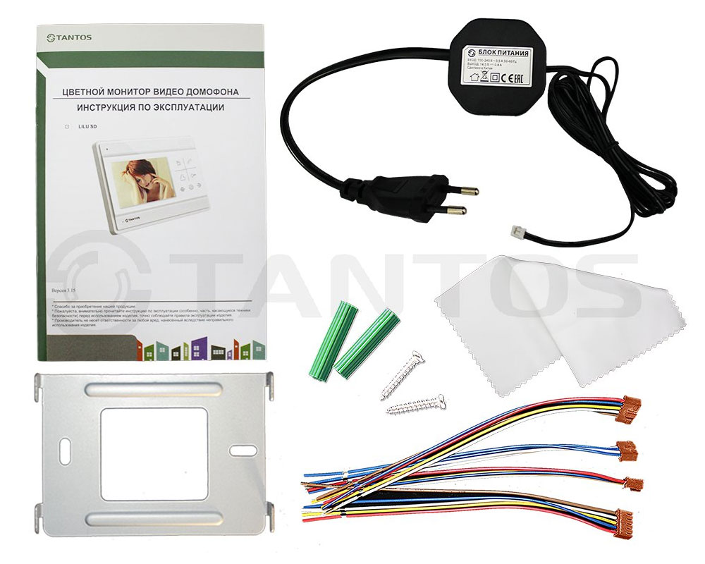 TANTOS Монитор видеодомофона цветной, TFT LCD 4,3" 480x272, PAL/NTSC, Hands-Free, LILU - SD