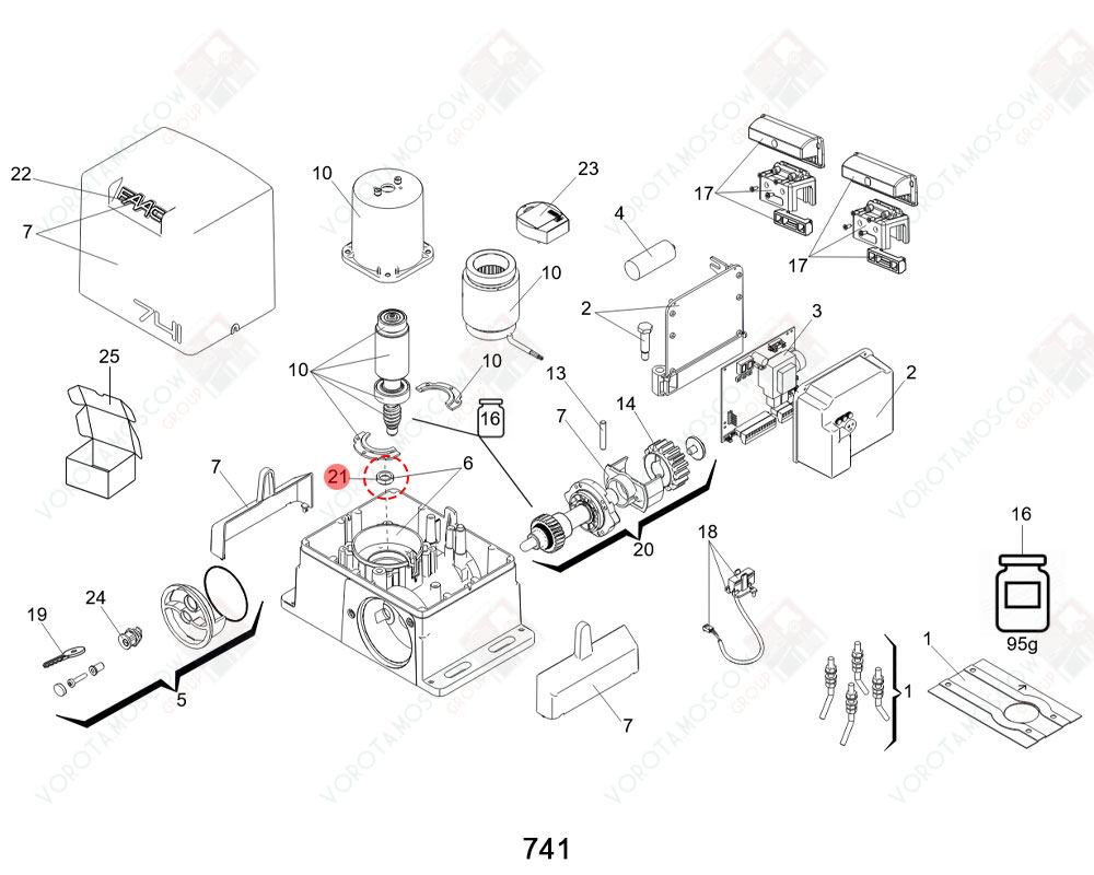 FAAC Запчасть BUSHING FOR 740 741 BODY, 63000160