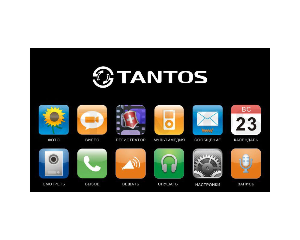 TANTOS Монитор видеодомофона, цветной, запись кадров/роликов, TFT LCD 7", Prime (VZ или XL)