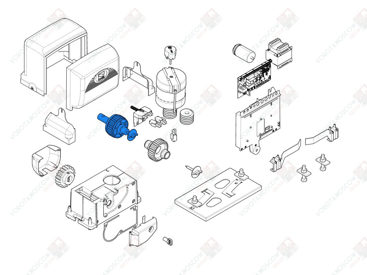 CAME Вал выходной BX в сборе (арт119RIBX007)