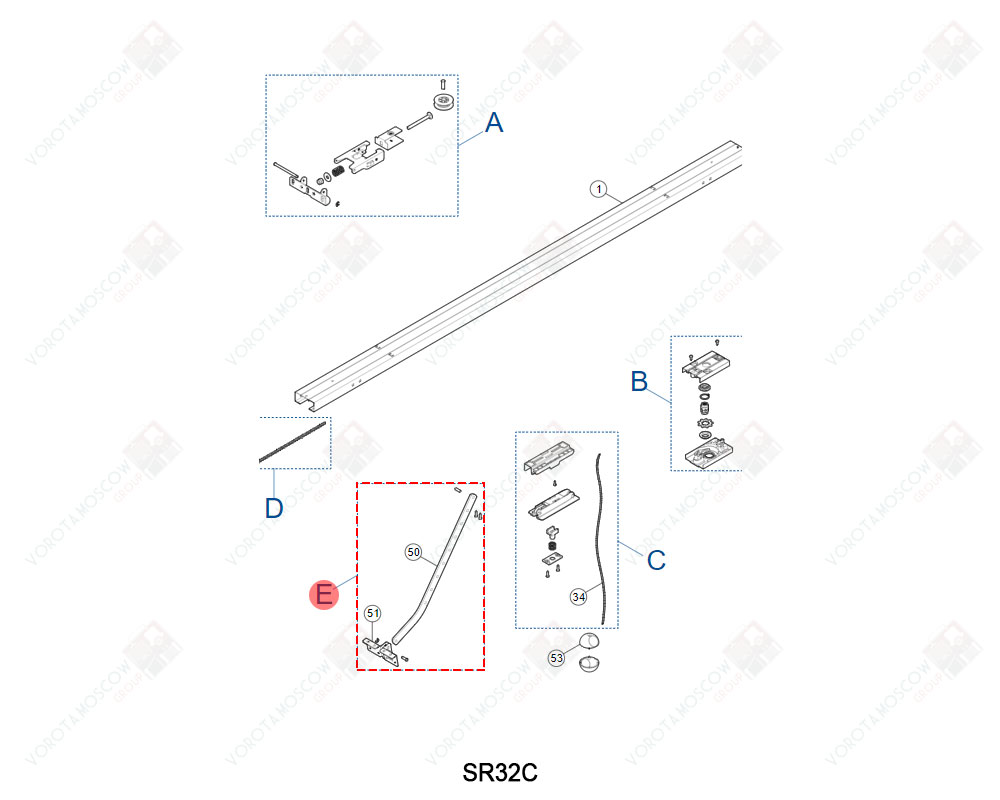 NICE Комплект тяги, SPGAP16700