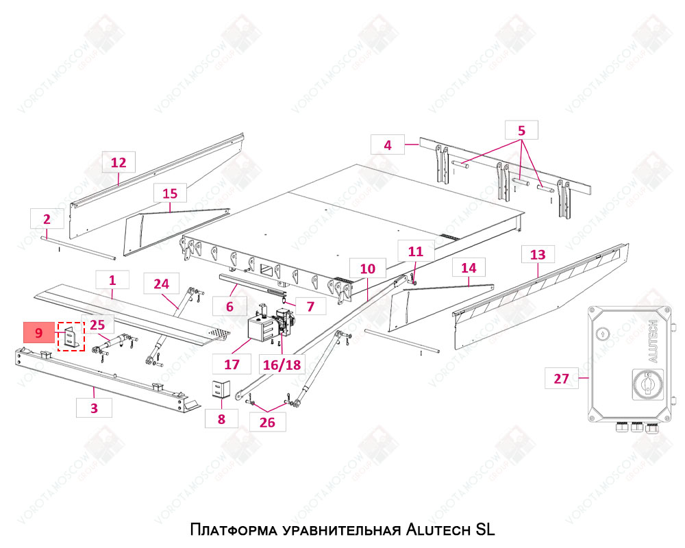 ALUTECH Кронштейн, FLGU.SLSBM.00.040-00