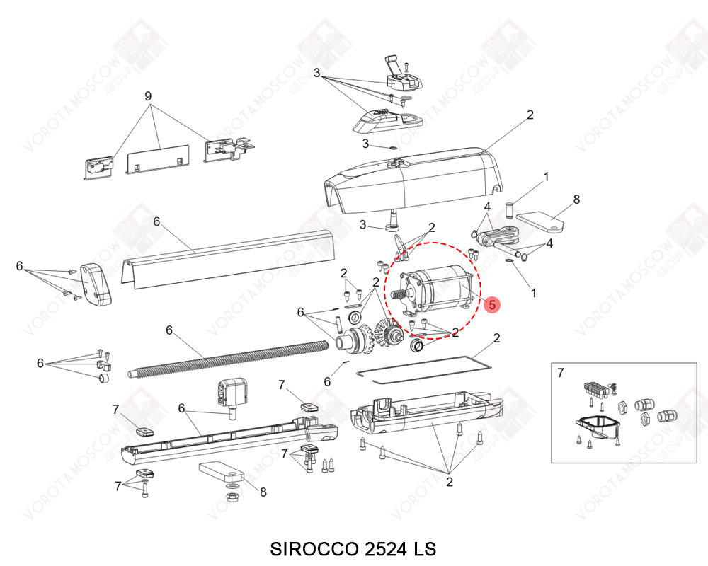 FAAC Запчасть 409/411/413/415 24V MOTOR, 60202205