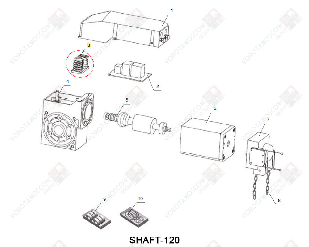 DoorHan Блок концевых выключателей в сборе (Shaft-120), SH120-3
