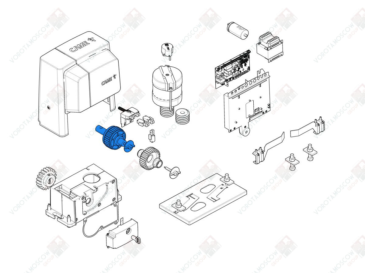 CAME Вал выходной BX в сборе (арт119RIBX007)