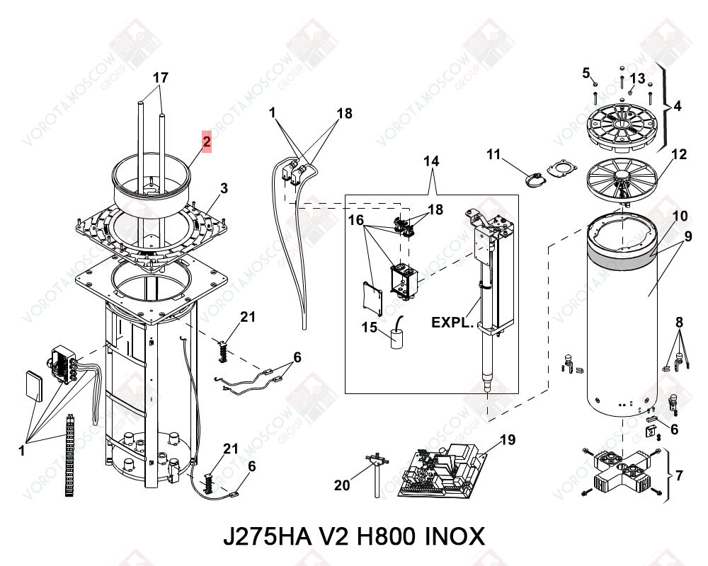 FAAC Верхняя втулка для  J275HA, 63002255