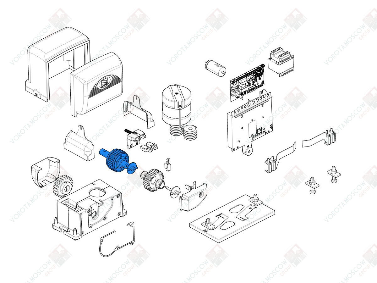 CAME Вал выходной BX в сборе (арт119RIBX007)