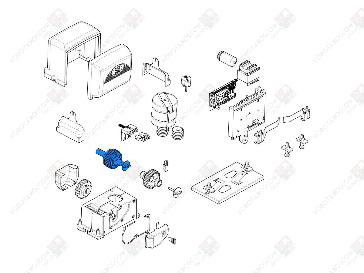 CAME Вал выходной BX в сборе (арт119RIBX007)