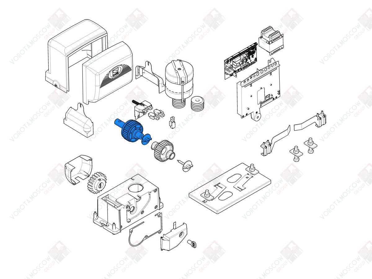 CAME Вал выходной BX в сборе (арт119RIBX007)