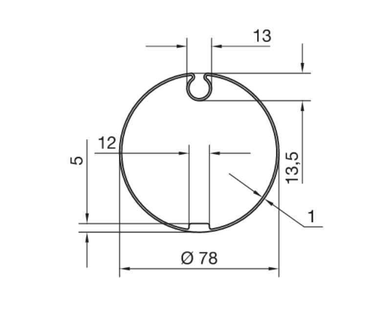 NICE Адаптеры для вала 78x1 с круглым пазом, для приводов M, 515.17801