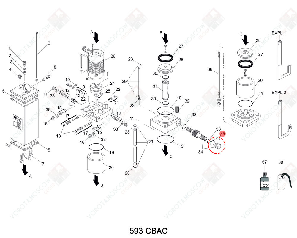 FAAC Запчасть 593 PIGNON BUSH, 7089265