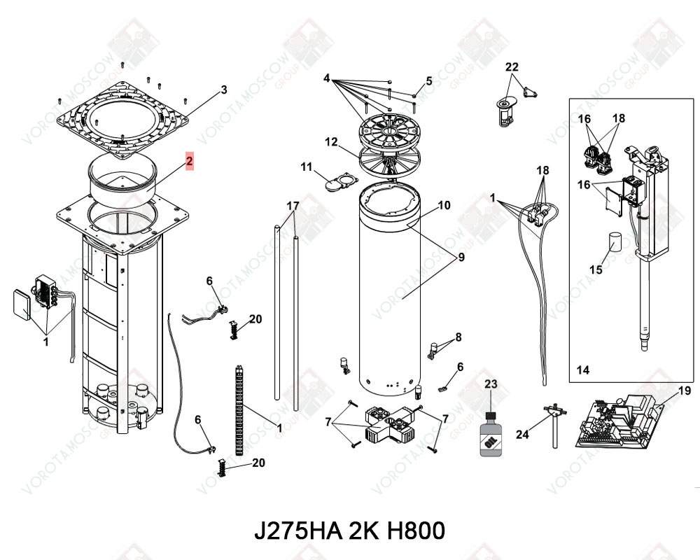 FAAC Верхняя втулка для  J275HA, 63002255