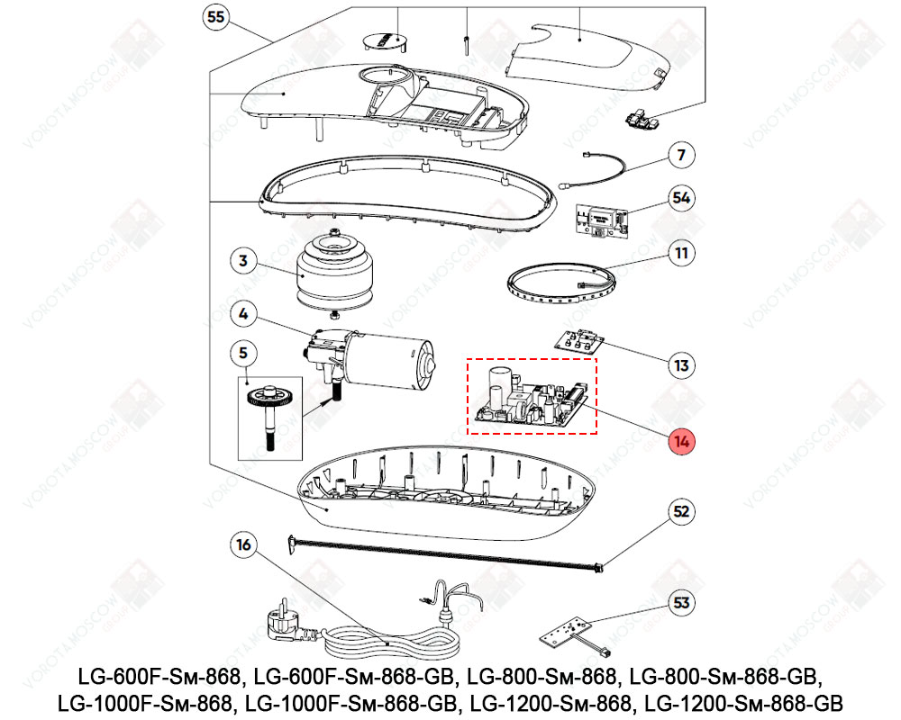 ALUTECH Плата основная LG.14Sm-868-A