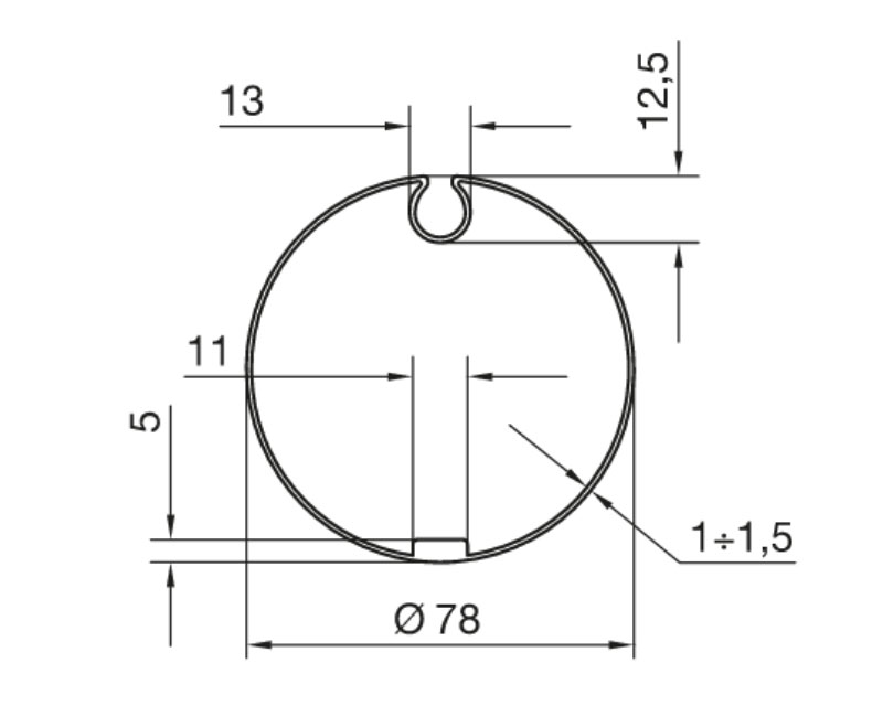 NICE Адаптеры для вала 78x(1-1.5), для приводов M, 515.17800